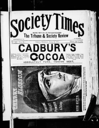 cover page of Society Times published on April 4, 1891