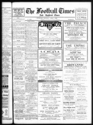 cover page of Highland News and Football Times published on April 1, 1944