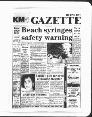 cover page of Herne Bay Gazette published on May 22, 1992