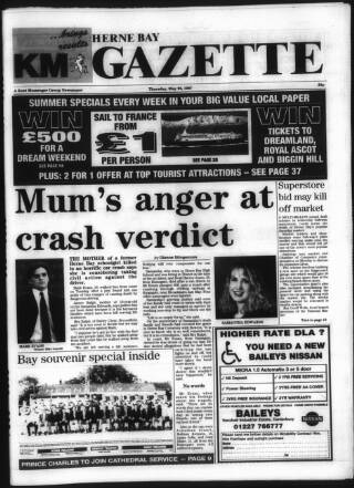 cover page of Herne Bay Gazette published on May 22, 1997