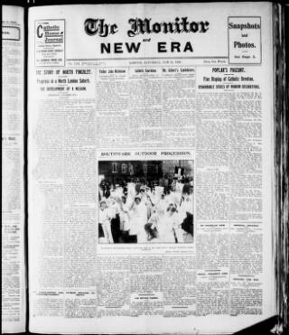 cover page of Monitor and New Era published on May 22, 1909