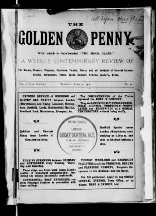 cover page of Hour Glass published on April 30, 1908