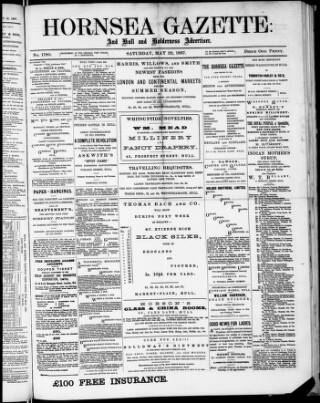 cover page of Hornsea Gazette published on May 22, 1897
