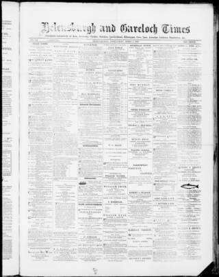 cover page of Helensburgh and Gareloch Times published on April 1, 1885