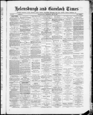 cover page of Helensburgh and Gareloch Times published on May 22, 1889
