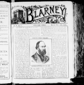 cover page of Blarney published on May 22, 1886