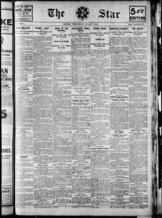 cover page of Star published on May 22, 1912