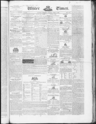 cover page of Ulster Times published on April 1, 1841