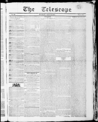 cover page of Telescope published on May 22, 1825