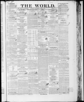 cover page of World (Dublin) published on April 1, 1848