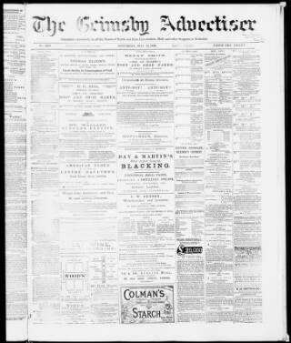 cover page of Grimsby Advertiser published on May 22, 1880