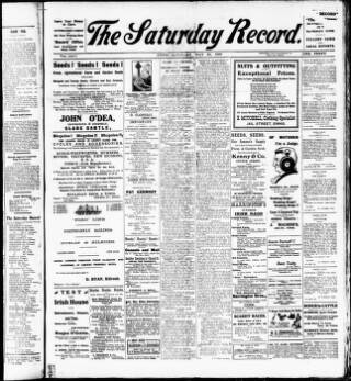 cover page of Saturday Record (Ennis) published on May 22, 1909