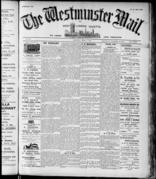 cover page of Westminster Mail published on April 1, 1905