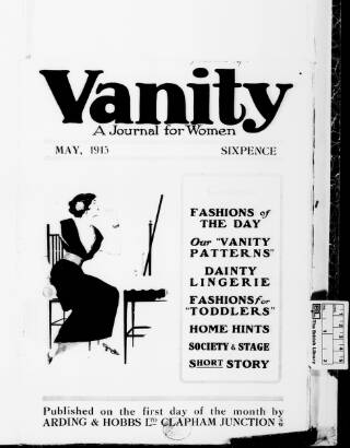 cover page of Vanity published on May 1, 1915