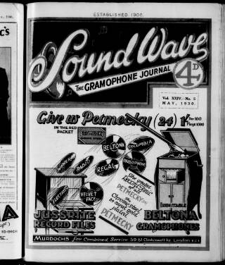 cover page of Sound Wave published on May 1, 1930