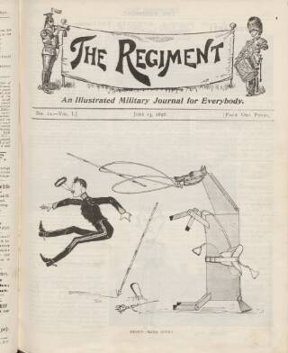 cover page of The Regiment published on June 13, 1896
