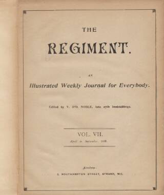 cover page of The Regiment published on April 1, 1899