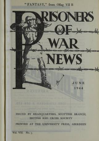 cover page of Prisoners of War News published on June 1, 1944