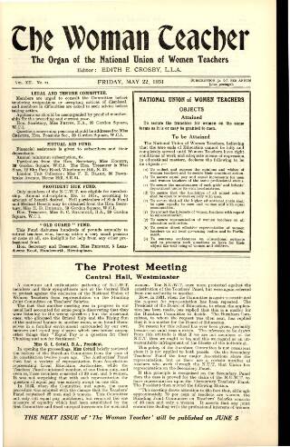 cover page of Woman Teacher published on May 22, 1931