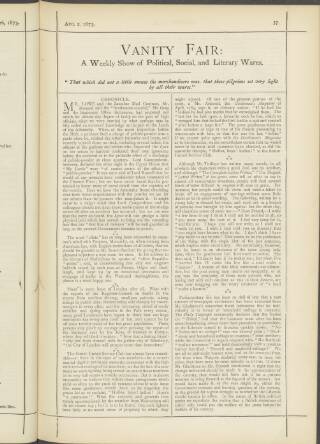 cover page of Vanity Fair published on August 2, 1873