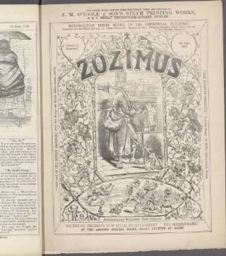 cover page of Zozimus published on June 29, 1870