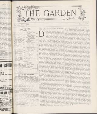 cover page of The Garden published on April 1, 1911