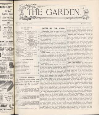 cover page of The Garden published on August 2, 1913