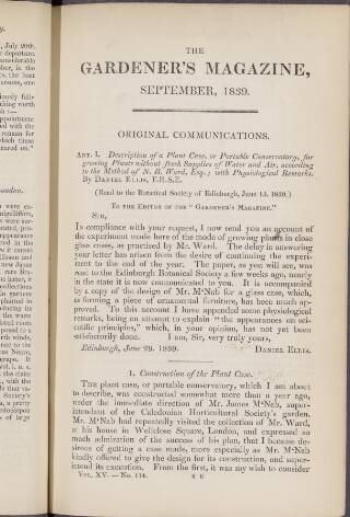 cover page of Gardener's Magazine published on September 1, 1839