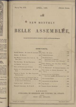 cover page of La Belle Assemblée published on April 1, 1861